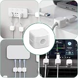 BINGKELE 6pk Cable Tidy Smooth Adjustable Magnetic Wire Holder Clips Organizer view 6