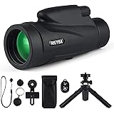 RILYBA 12X50 HD Monocular Telescope with Waterproof,with Wireless Remote Shutter,Smartphone Adapterand Tripod,for Bird Watchi