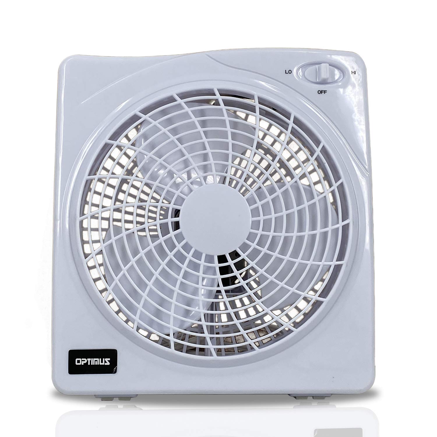 Photo 1 of Optimus F-1022 10-Inch 2 Speed Box Fan, White