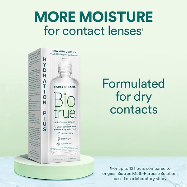 BIOTRUE CONTACT LENS SOLUTION, MULTI-PURPOSE SOLUTION FOR SOFT CONTACT LENSES, LENS CASE INCLUDED, 10 FL OZ