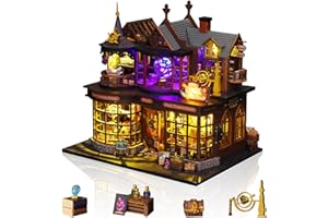 Foyucool Miniature House Kit, Tiny House Kit with Light, DIY Mini House Building Kits for Adults to Building, Unique Gift for Birthday Christmas, Treasure House