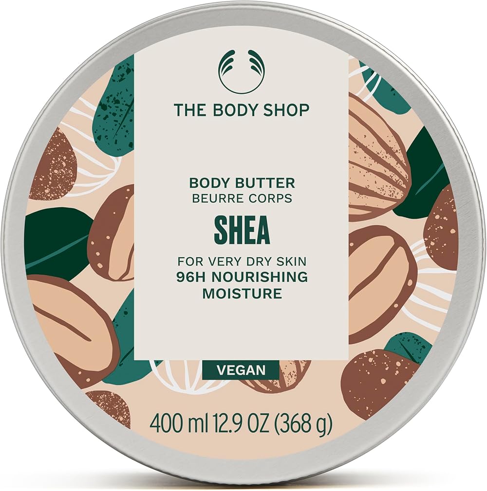 The Body Shop Shea Body Butter 400ml Extra Rich Moisturiser 96hr Nourishing