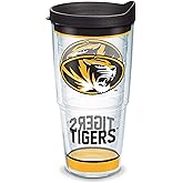 Tervis Made in USA Double Walled University of Missouri Tigers Insulated Tumbler Cup Keeps Drinks Cold & Hot, 24oz, Tradition