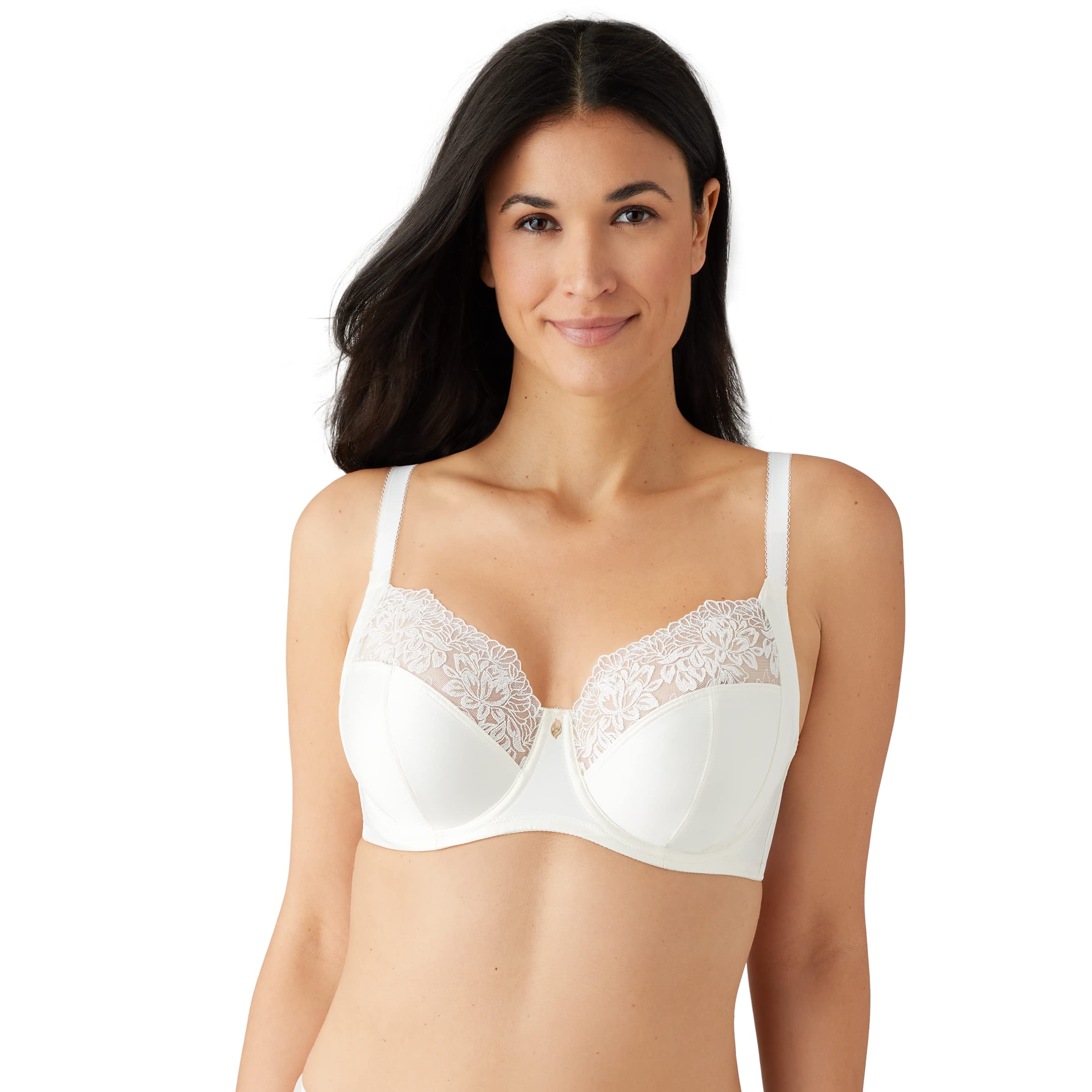 Wacoal Women’s Side Note Full Figure Underwire Bra, Egret, 40C