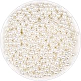 anezus 800 Pcs Ivory Pearl Beads 8mm Sew On Flatback Jewelry Craft view 1
