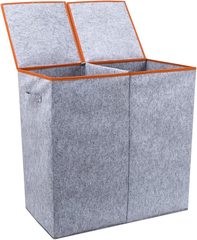 Chrislley Large Double Laundry Hamper Lids Dirty Laundry