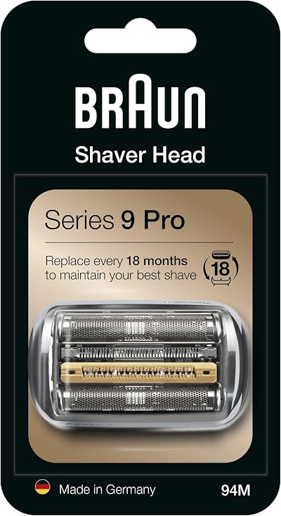 Braun Series 9 Pro Shaver Head Replacement 94M Silver Original