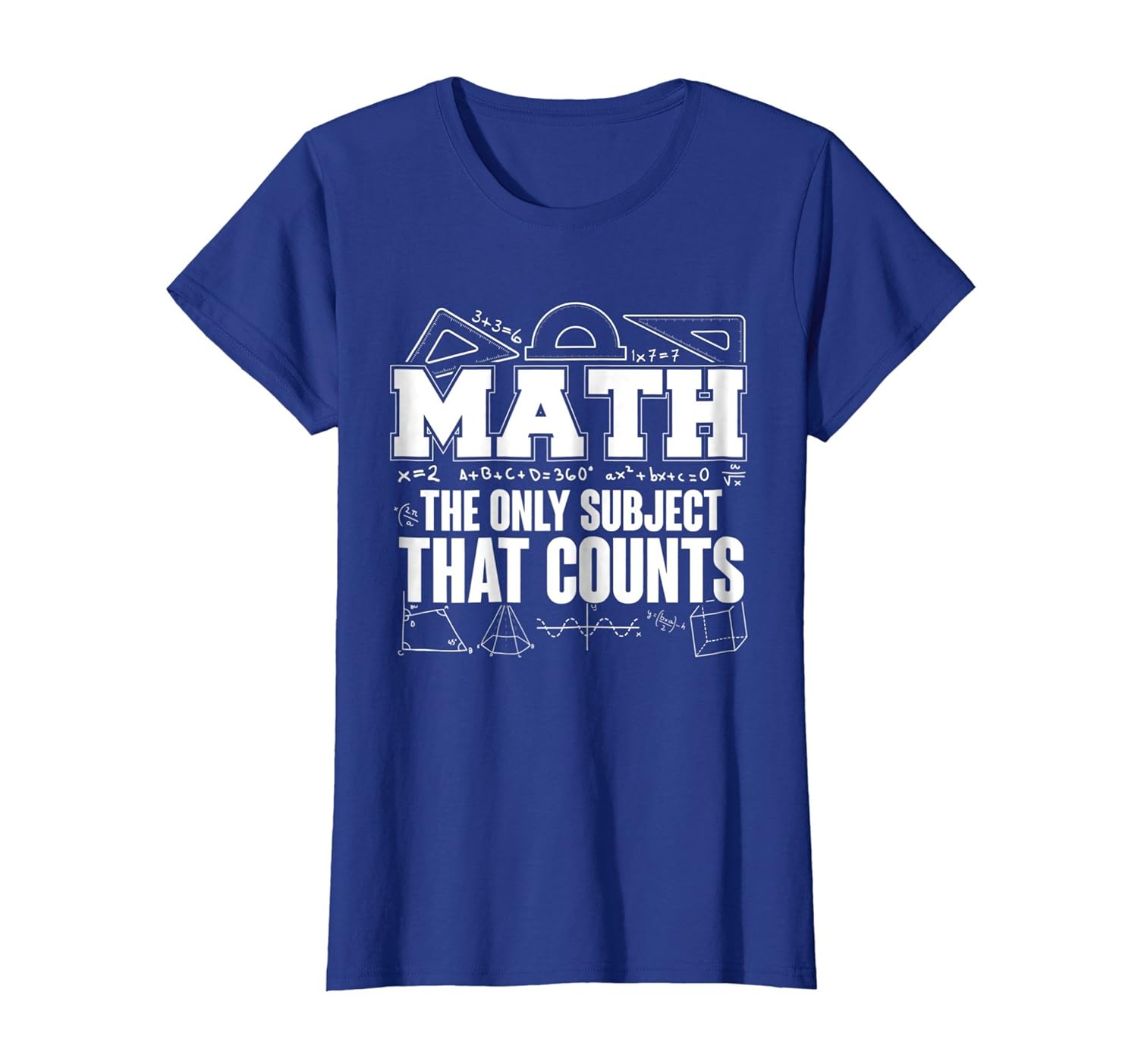 Math The Only Subject That Counts Funny Math Teacher T Shirt Teehay
