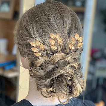 Amazon Com Bride Hair Accessories Messen Leaf Hair Bobby Pins