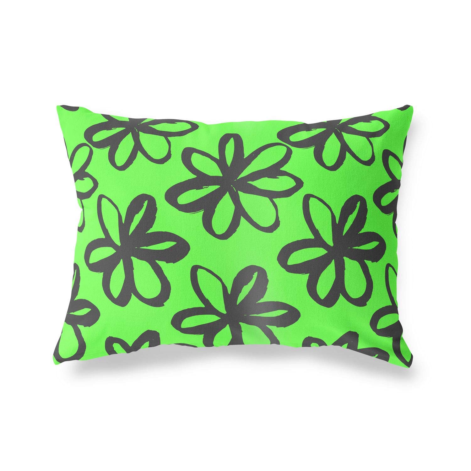 BonaMaison Decorative Cushion Cover, Neon Green Fume Throw Pillow Covers, Home Decorative Pillowcases for Livingroom, Sofa, Bedroom, Size: 45X60 Cm - Designed and Manufactured in Turkey