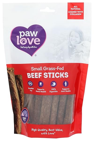 PAWLOVE BEEF STICK DOG CHEW, 18 CT