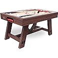 Freetime Fun 54" Bumper Pool Table for Adults and Kids Game Room, Poker Table Top, Comes with 2 48-in Cues, 10 Balls, and More, Sturdily Built (Espresso)