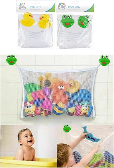 JKG Baby Bath Toy Organiser Net Bag with Suction Cups - Mold Free Storage