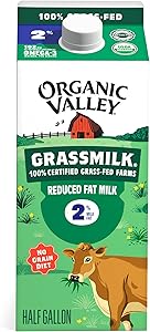 Organic Valley Grassmilk, 100% Grass Fed Organic 2% Reduced Fat Milk, Half Gallon, 64 oz
