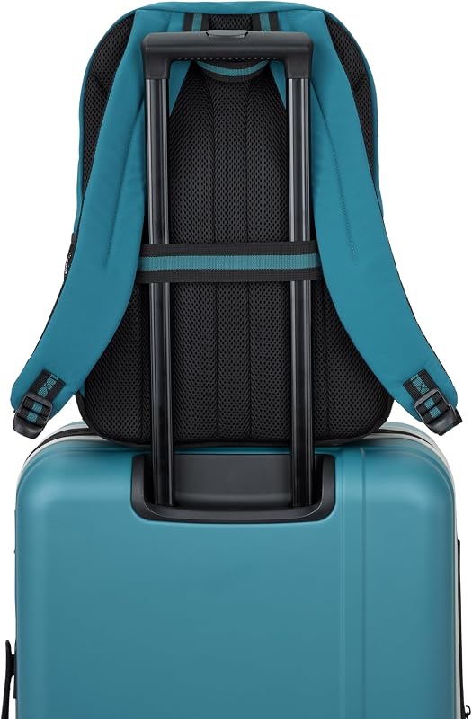 NFL Mochila College Philadelphia Eagles, mochila escolar de nailon resistente con compartimento para portátil de 15,6 pulgadas, sistema de fijación al trolley y espalda acolchada