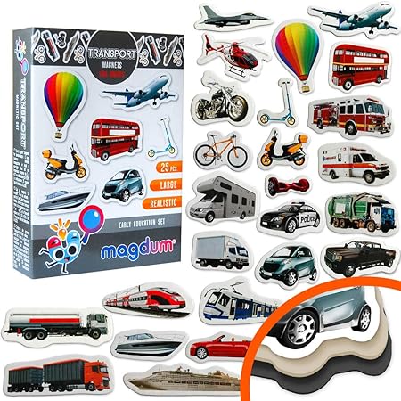 Magdum Foto Imanes Medios De Transporte Infantil Para Ninos Imanes Nevera Grandes Juguetes Educativos Bebe 3 Anos Imanes Pizarra Magnetica Para Aprender Teatro De Iman Amazon Es Juguetes Y Juegos