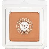 Honeybee Gardens Pressed Mineral Powder Foundation Refill, Sundance, Deep Tan/Mocha, Adjustable Coverage, Natural Finish, With Botanical Extracts And Vitamin E, 7.5g