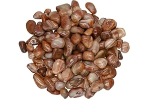 Digging Dolls: 1 lb Tumbled Sardonyx Stones from Africa - 0.5" to 0.75" avg. - Polished Rocks for Arts & Crafts, Reiki, Wicca and so Much More! (Size #5)