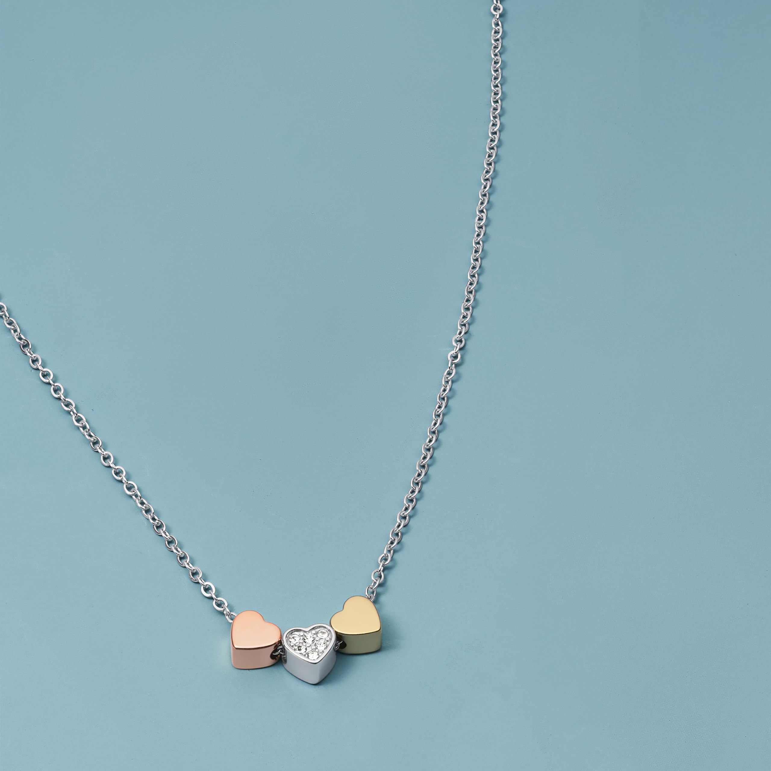 Fossil Women's Sterling Silver or Silver-Tone Stainless Steel Pendant Chain Necklace for Women