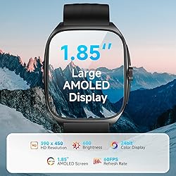 SOUYIE Smart Watch with SOS, 1.85" AMOLED Display