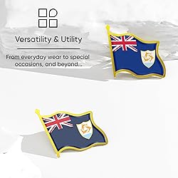 Anguilla Flag Lapel Pin - Enamel Metal National