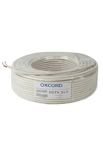 OXCORD CCTV 3+1 PVC Copper 5 sq/mm Wire (90 m , White)