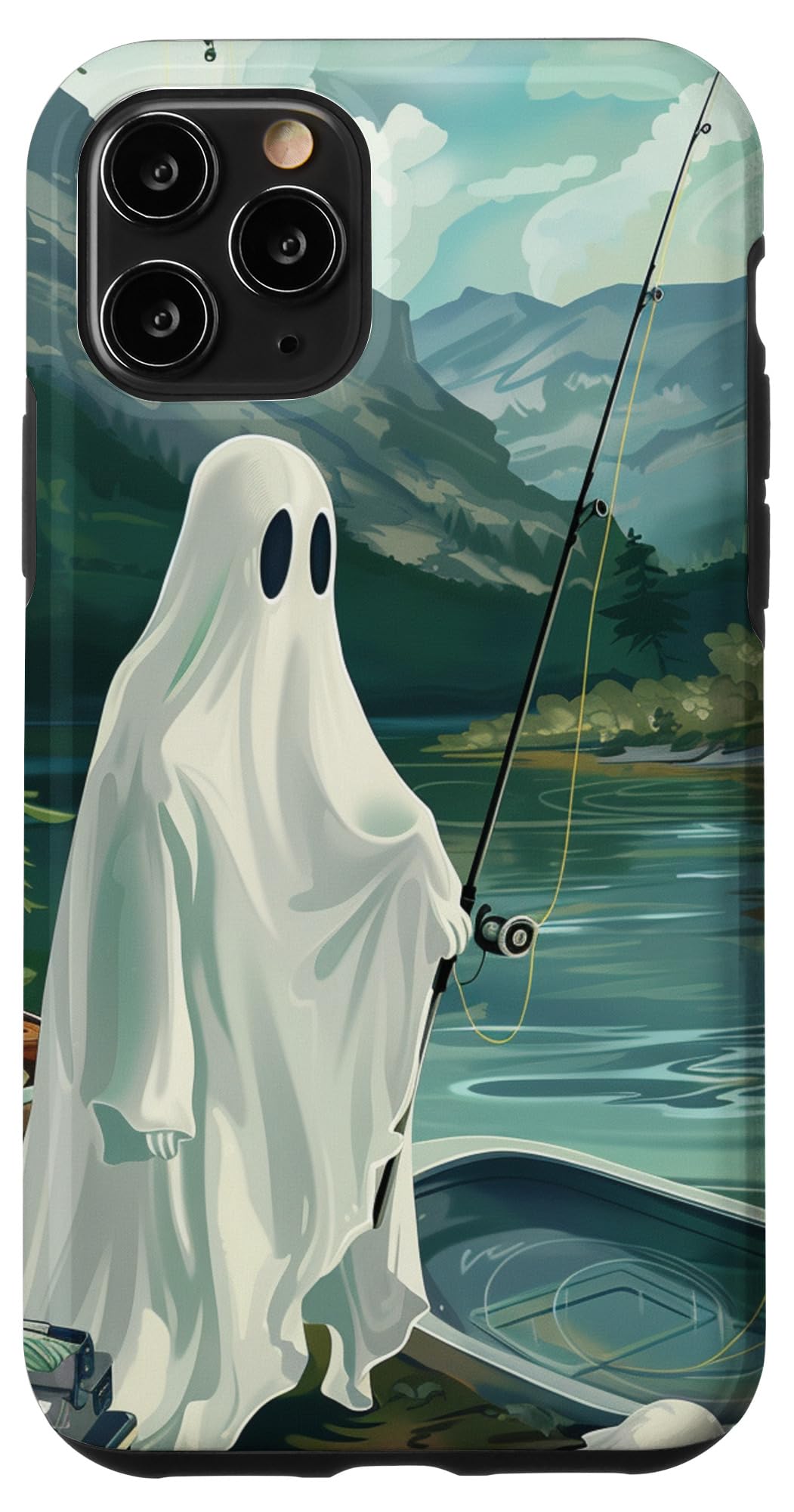 iPhone 11 Pro Spooky Ghost Fishing On A Lake Case