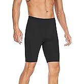 Fiteng Men's Swim Jammers Competitive Athletic Swim Team Suit Training Endurance Racing Quick Dry Swimming Shorts UPF 50