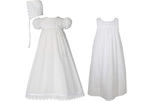 Little Things Mean A Lot 100% Cotton Handmade Girls Christening Special Occasion Dress with Italian Lace