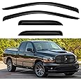 Window Visors Rain Guards for 2002-2008 Dodge Ram 1500, Window Wind Deflectors Vent Shades for 03-09 Dodge Ram 2500 3500 (Quad/Extended Cab)