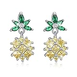 Pineapple Earrings for Women, 925 Sterling Silver