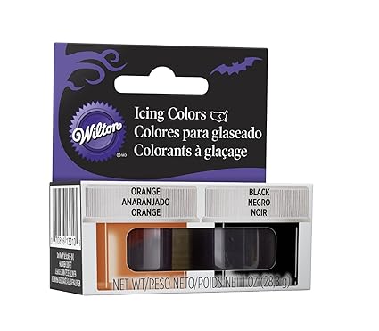 Wilton - Gel, Halloween Kit: Schwarz + Orange, 14g (2Stk a 7g)