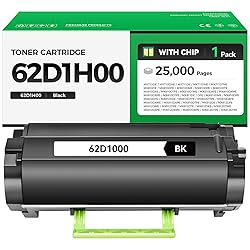 62D1H00 Black Toner Cartridge with Chip 1-Pack High