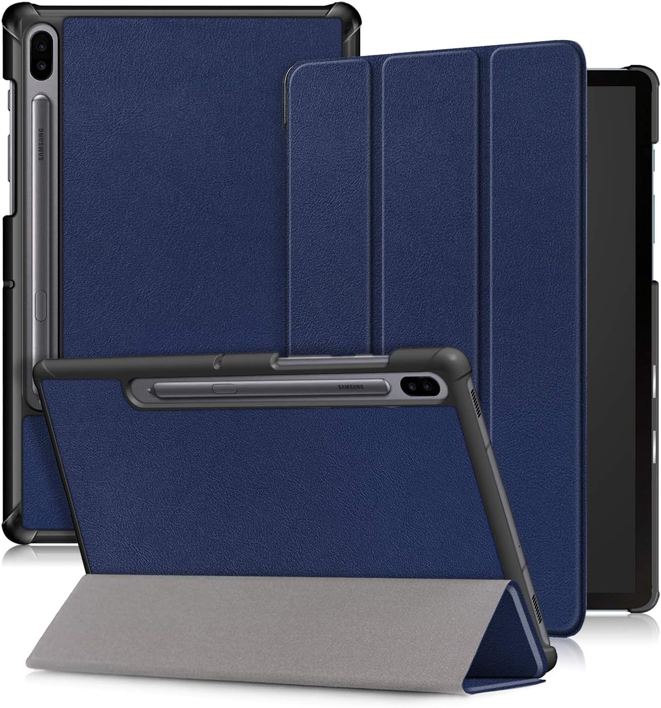 XBE Ultra Slim Case Compatible with Samsung Galaxy Tab S6 10.5 SM - T860 T865, Stand Cover for Galaxy Tab S6 10.5inch 2019 Release, Darkblue