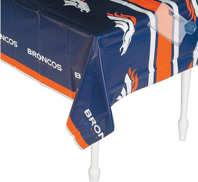 FEBOT Kunststoff Denver Broncos Tischdecke (mit Sticky Notes) 12 Piece