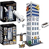 Falagil Skyscrapers Modular Building Blocks,71cm Tall Four Heroes Tower Building Architecture Set -Space Academy Collectible Display Toy with Adults, Sci-Fi MOC Construction Gift(6135pcs)