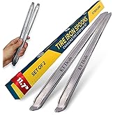 2pc Tire Iron Motorcycle Tire Spoons Levers Tire Changer Spoons Dirtbike Tire Changing Tools Set Remover Heavy Duty Steel Tyre Removal Tool Spoon for Dirt Bike Scooter Bicycle Mower (11.7 inch)