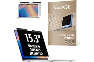 SenseAGE Magnetic Privacy Screen Filter for MacBook Air 15 inch (2023-2025, M2, M3, M4), Easy On/Off Anti-Blue Light Privacy 
