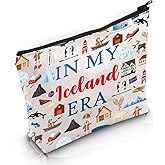 VAMSII Iceland Travel Traveling Gift Iceland Era Makeup Bag Iceland Trip Vacation Cosmetic Bag Iceland Souvenir Gift (Iceland Era M)