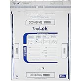 ControlTek TripLok 19" x 24", White, 50 Bags, Tamper-Evident Deposit Bags for Cash Handling & Valuables, Moisture, Heat and Cold Sensitive Ink, Tear-off receipt + Large Barcodes 585058