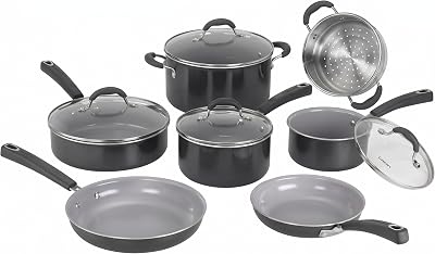 ® Set di pentole antiaderenti Ceramica XT | Set da 11 pezzi di pentole e padelle | Rivestimento ceramico antiaderente rinforzato al titanio | Per tutti i piani cottura, inclusa l’induzione