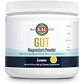 KAL Gut Magnesium Plus Aloe Vera Powder - Lemon Drink Mix - Magnesium Citrate Supplement with Aloe Vera Gel for Digestion & Relaxation Support - No Sugar - 60-Day Guarantee, 40 Servings, 4.8 OZ