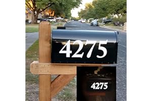 Diggoo Reflective Mailbox Numbers Sticker Decal Die Cut Elegant Style Vinyl Number 4" Self Adhesive 2 Sets for Mailbox, Signs, Window, Door, Cars, Trucks, Home, Business, Address Number