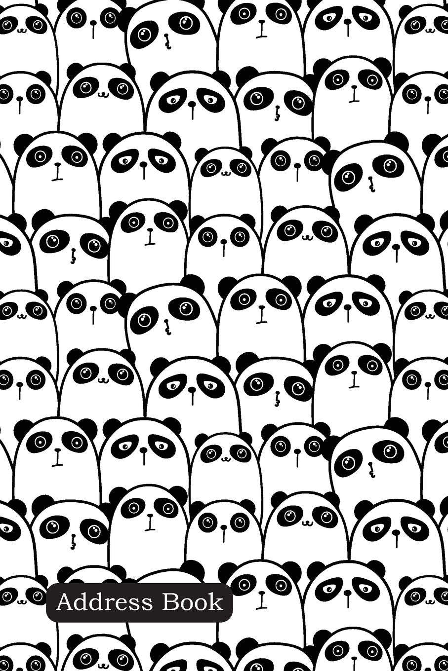 Address Book: Include Alphabetical Index With Cute Panda Pattern Cover
