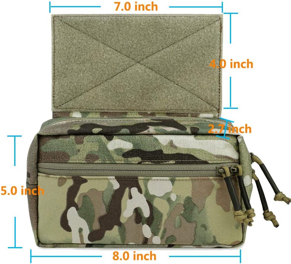 KRYDEX Tactical Drop Pouch Sub Abdominal Carrying Kit Bag for Tactical Vest Chest Rig (Multicam) : Sports & Outdoors