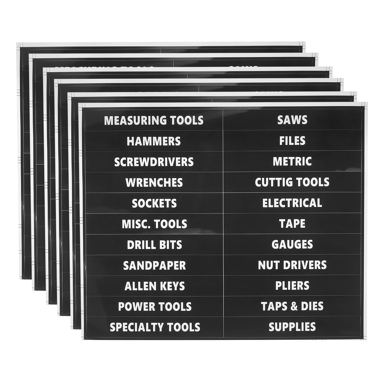 PATIKIL Tool Box Label Sticker, 6Pack Machine Organizer Decal Waterproof Tool Box Stickers for Home Industry
