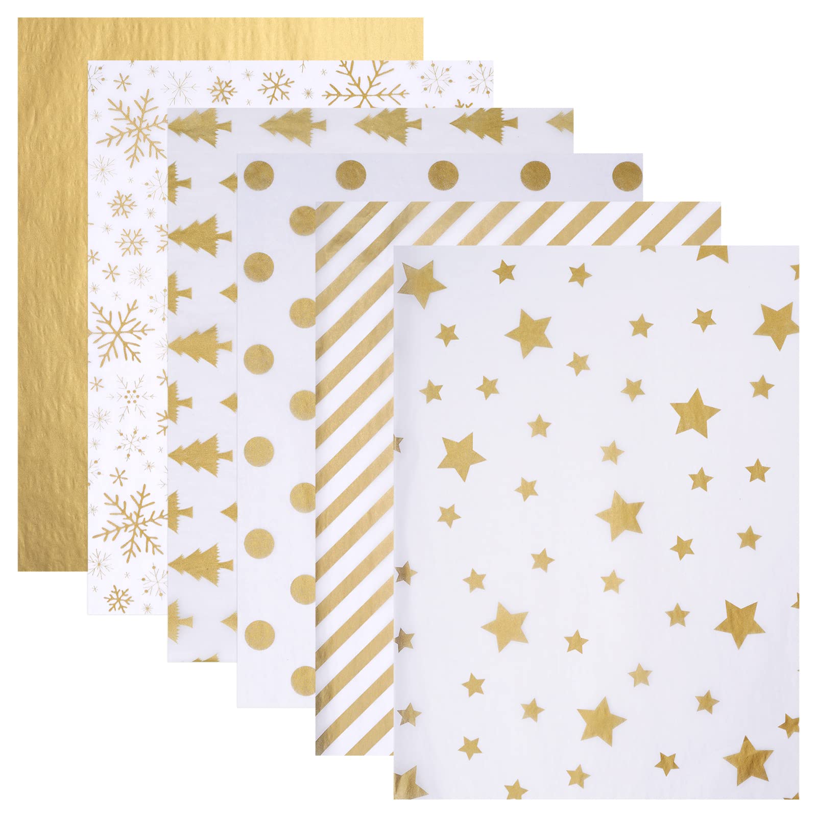 Blisstime 102 Sheets Gold Tissue Paper Gift Wrap Bulk, 19.5