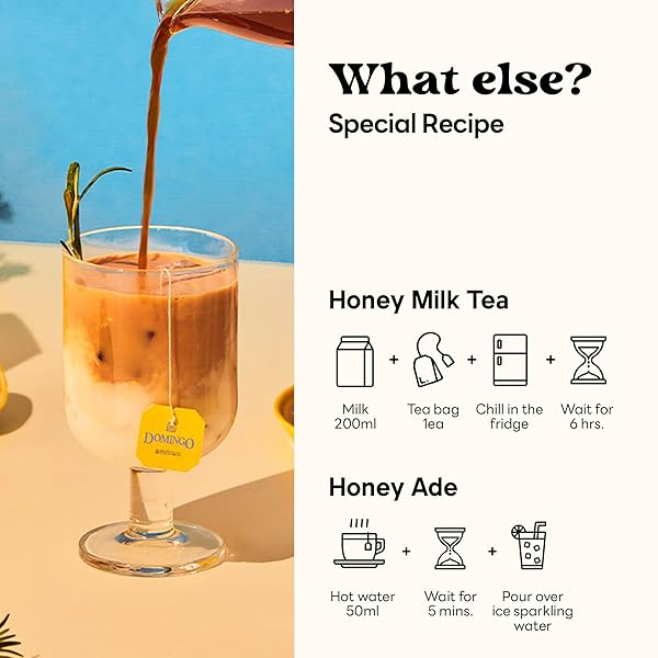 OH DOMINGO HONEY CHAMOMILE TEA, INDIVIDUALLY WRAPPED TEA BAGS, 20 COUNT, CAFFEINE FREE, SWEETENED WITH HONEY, SOOTHING AND RELAXING BLEND