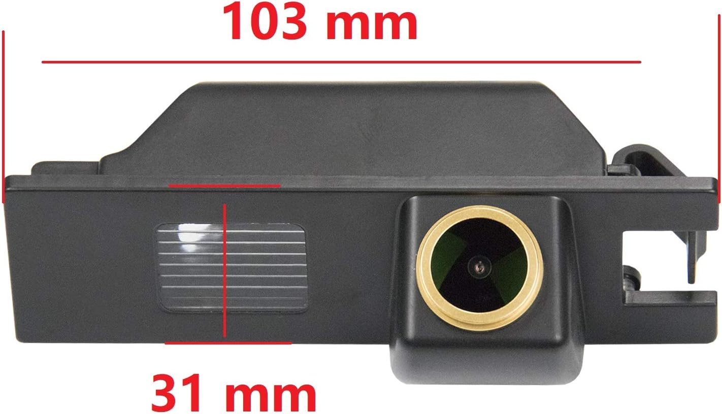 HD 1280x720p Backup Camera for OPEL Astra H/Corsa D/Meriva A/Vectra C/Zafira B,FIAT Grande,Rearview Parking Camera Night Vision IP69K Waterproof License Plate Mounted Optimum Wide View Reverse Camera - Image 4