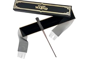 Seasons Stars SSDecor Light Up Magic Wizard Wand Witchcraft Toy with Gift Box - LED Lights and Battery Included -Halloween Sorcerer Collection Cosplay Accessories, Christmas Birthday Gifts for Kid